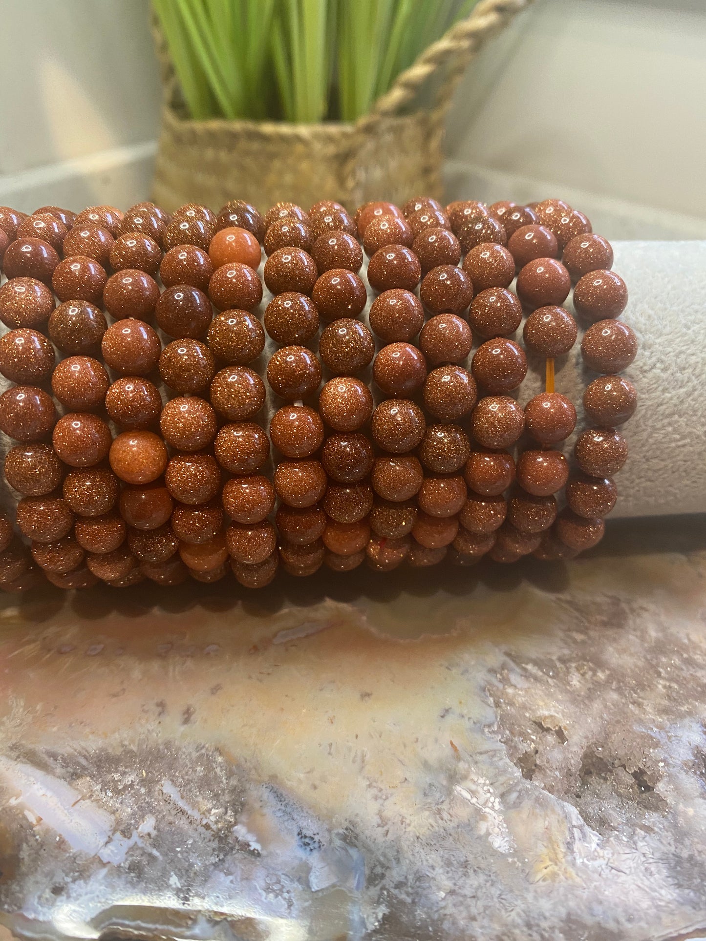 Goldstone bracelet