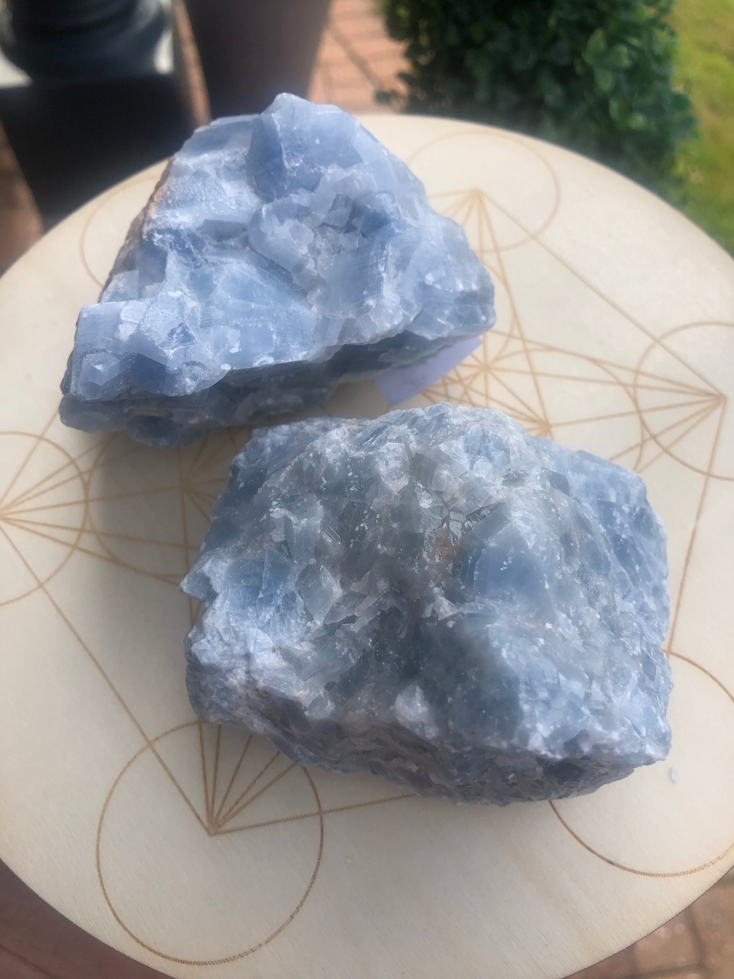 Large Blue Calcite clusters