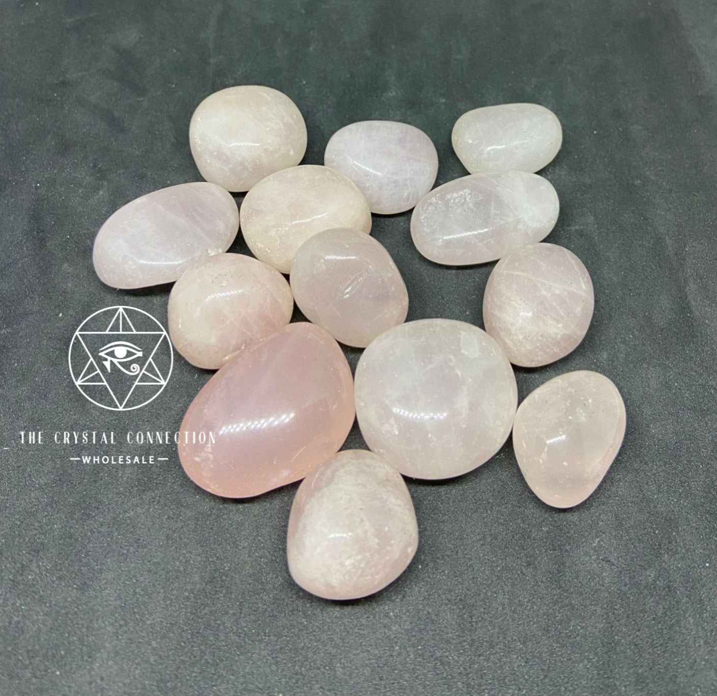Rose quartz tumble stones