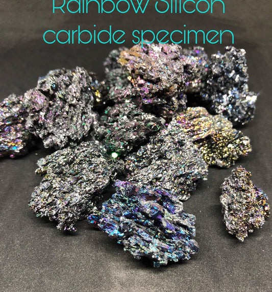Rainbow silicone carbide specimen